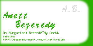 anett bezeredy business card